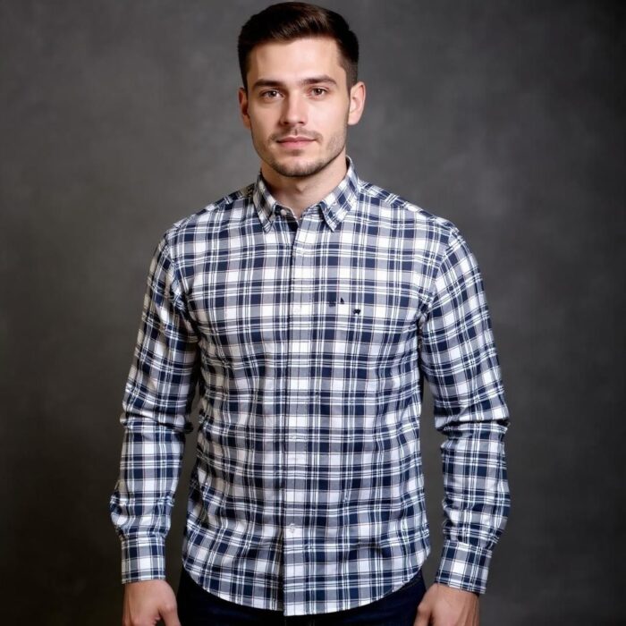 Men Regular Fit Spread Collar Casual Shirts