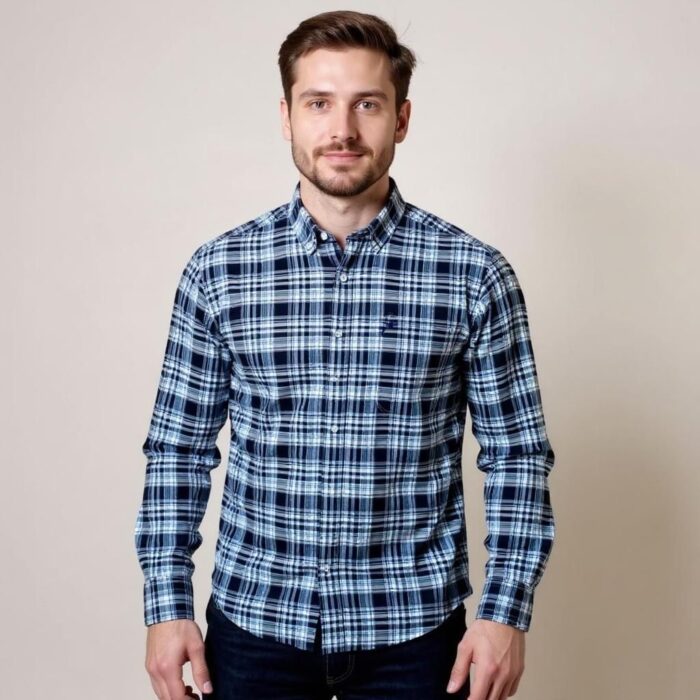 Men Regular Fit Spread Collar Casual Shirts
