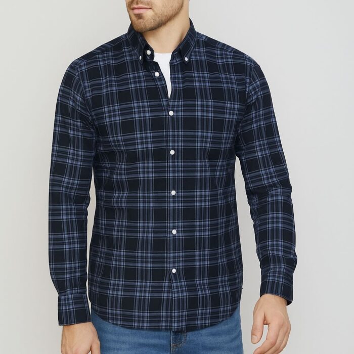 Men Regular Fit Spread Collar Casual Shirts