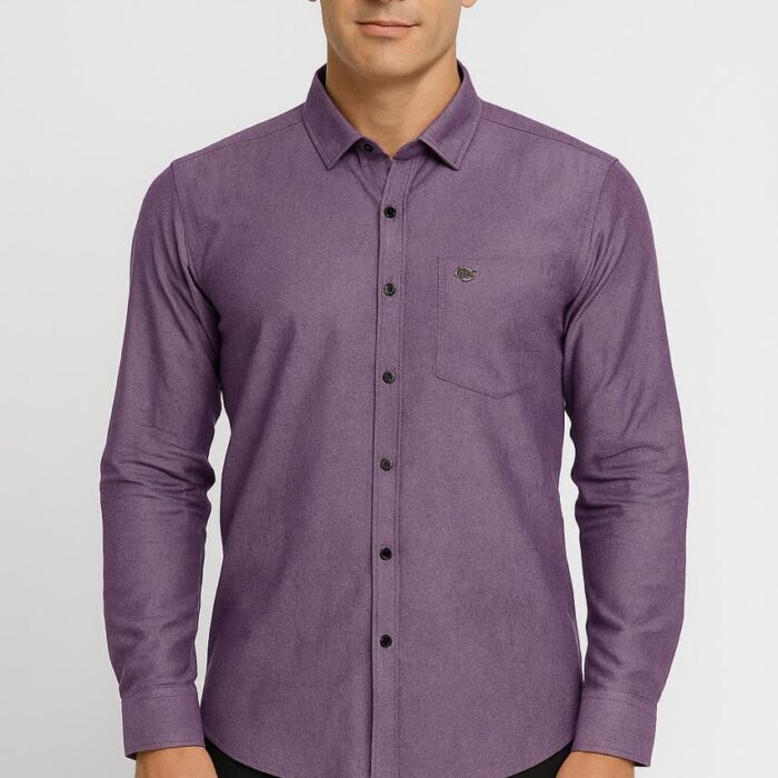 Men Regular Fit Spread Collar Casual Shirts