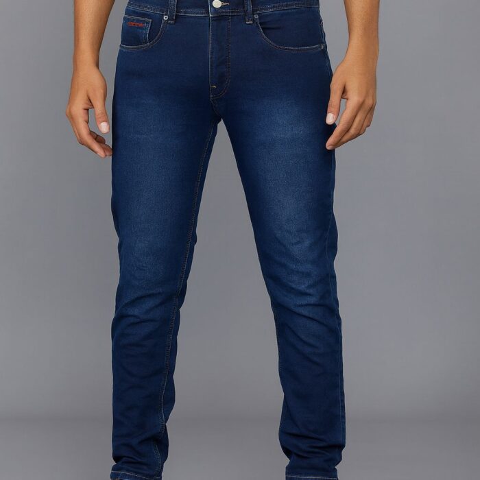 Slim Fit Dark Blue Men Jeans