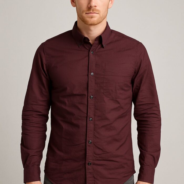 Men Regular Fit Spread Collar Casual Shirts
