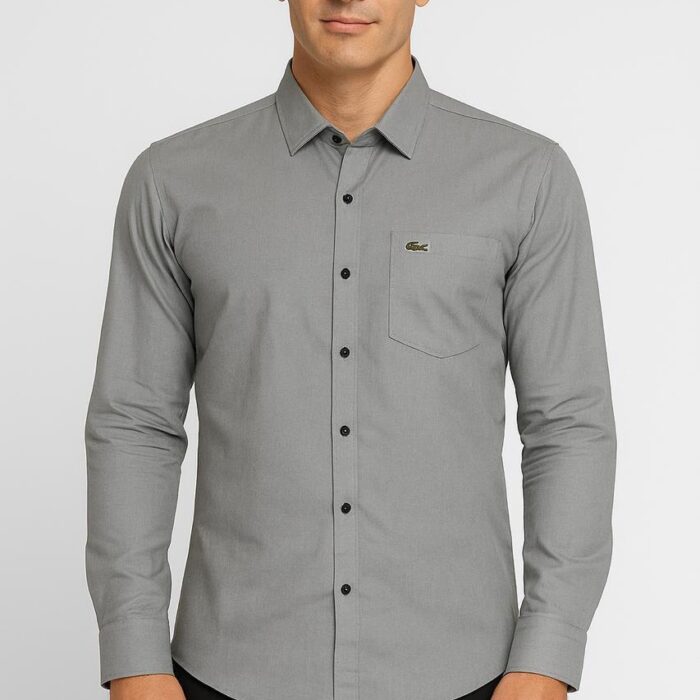 Men Slim Fit Cut Away Collar Casual Shirts