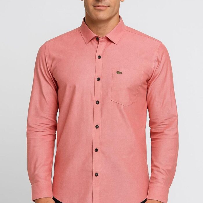 Men Slim Fit Cut Away Collar Casual Shirts