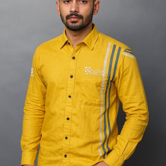 Men Regular Fit Spread Collar Casual Shirts